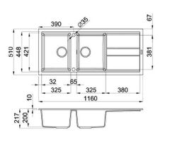 Chậu Rửa Bát Đá 2 Hố Malloca BIANCO G-50062 – Đẹp Tinh Tế, Tiện Nghi Vượt Trội