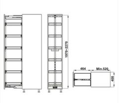 Hệ Tủ Kho Hafele KARA PULL 595.80.803 – Giải Pháp Lưu Trữ Thông Minh Cho Mọi Gian Bếp