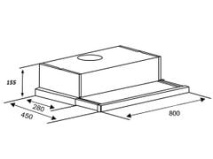 Máy Hút Mùi Âm Tủ Cảm Ứng KAFF KF-TL800 – Thiết Kế Âm Tủ 80cm Hiện Đại