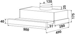 Máy Hút Mùi Âm Tủ KAFF KF-TL90H – Thiết Kế 90cm Cho Gian Bếp Rộng
