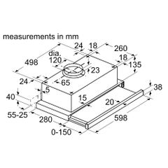Hút Mùi Âm Tủ BOSCH DFT63CA61B Serie 2 – Giải Pháp Khử Mùi Hiệu Quả Cho Mọi Gian Bếp