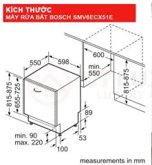 Máy Rửa Bát Bosch SMV6ECX51E – Âm Toàn Phần, Vận Hành Êm Ái, Hiệu Quả Tối Ưu