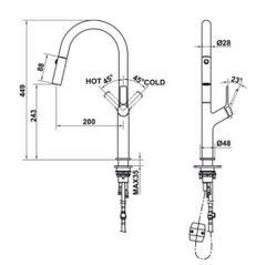 Vòi bếp Hafele LUX-P HT25-SH1F449 – Dẫn đầu xu hướng tiện nghi và đẳng cấp
