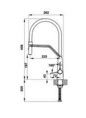 Vòi Hafele HT20-CH1F187 570.82.230 – Đầu kéo dài, hoàn thiện màu đen sang trọng nhập khẩu Italy
