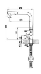 Vòi Hafele HT20-CH1P259 570.82.210 – Thiết kế kéo dài hiện đại, nhập khẩu từ Italy