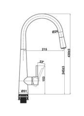 Vòi Hafele HT21-CH1P245 (577.55.220) – Đầu vòi kéo dài tiện dụng, chất liệu đồng bền bỉ