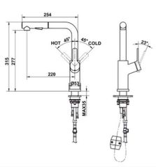 Vòi Hafele LUX-P HT25-SH1P315 – Đẳng cấp sang trọng cho căn bếp hiện đại