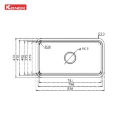 Chậu Rửa Chén Konox Chống Xước Workstation Sink Dekor 8347SU