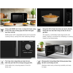 Lò Vi Sóng Hafele HC-MW251FB - 538.31.271: Giải Pháp Nấu Nướng Tiện Lợi Cho Gian Bếp Hiện Đại