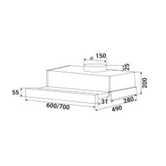 Máy Hút Mùi Âm Tủ KAFF KF-TL1006W – Gọn Gàng Cho Không Gian Bếp