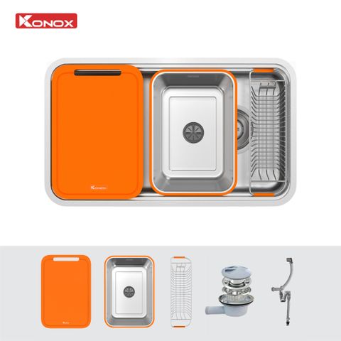 Chậu Rửa Bát Konox R50 Tari 8047SU Phong Cách Nhật – Tinh Tế, Bền Bỉ Cho Không Gian Bếp Hiện Đại