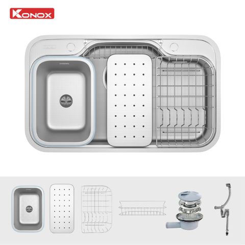 Chậu Rửa Bát Konox Workstation Sink Dekor 8048SU – Giải Pháp Bếp Hiện Đại Tối Ưu Không Gian