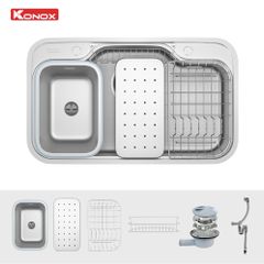Chậu Rửa Bát Konox Workstation Sink Dekor 8048SU – Giải Pháp Bếp Hiện Đại Tối Ưu Không Gian