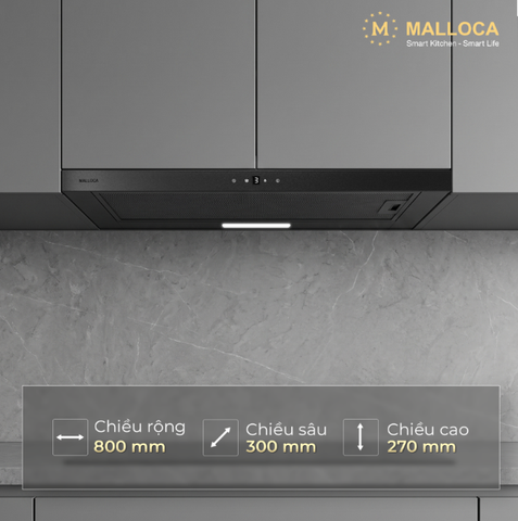 Máy hút mùi Malloca MH800TC – Giải pháp khử mùi hiện đại cho không gian bếp sang trọng