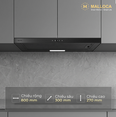 Máy hút mùi Malloca MH800TC – Giải pháp khử mùi hiện đại cho không gian bếp sang trọng