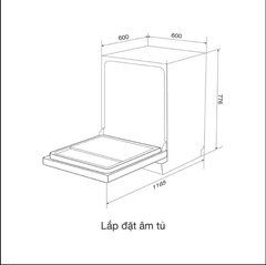 Máy Rửa Bát Malloca MDW15-5035TD Chính Hãng – Rửa Sạch, Sấy Khô Tiết Kiệm Điện Năng