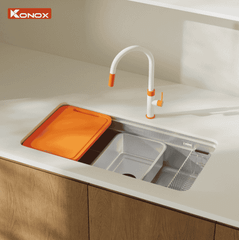 Chậu Rửa Chén Konox Phong Cách Nhật Chống Xước Tari Smart 8847 – Thiết kế 1 hố rộng, tối ưu khu vực bếp