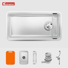 Chậu Rửa Chén Konox Phong Cách Nhật Chống Xước Tari Smart 8847 – Thiết kế 1 hố rộng, tối ưu khu vực bếp