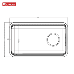 Chậu Rửa Chén Konox Phong Cách Nhật Chống Xước Tari Smart 8847 – Thiết kế 1 hố rộng, tối ưu khu vực bếp
