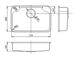Chậu Rửa Chén Shigeru IB-K FS NE – Made in Japan