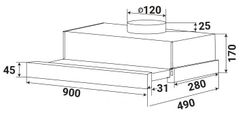 Máy Hút Mùi Âm Tủ KAFF KF-TL1009B – Giải Pháp Hút Mùi Gọn Cho Tủ Bếp