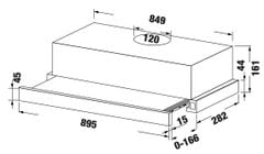 Máy Hút Mùi Âm Tủ KAFF KF-TL90SH – Công Suất Hút 700 m³/h