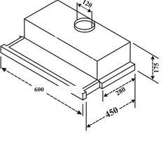 Máy Hút Mùi Âm Tủ KAFF KF-TL60SB – Công Suất Hút 750 m³/h