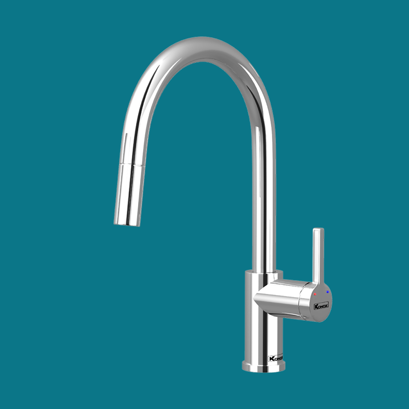 Vòi Dây Rút Konox Alto Smart Chrome – Thiết Kế Sang Trọng, Tiện Nghi Đỉnh Cao Cho Gian Bếp Hiện Đại