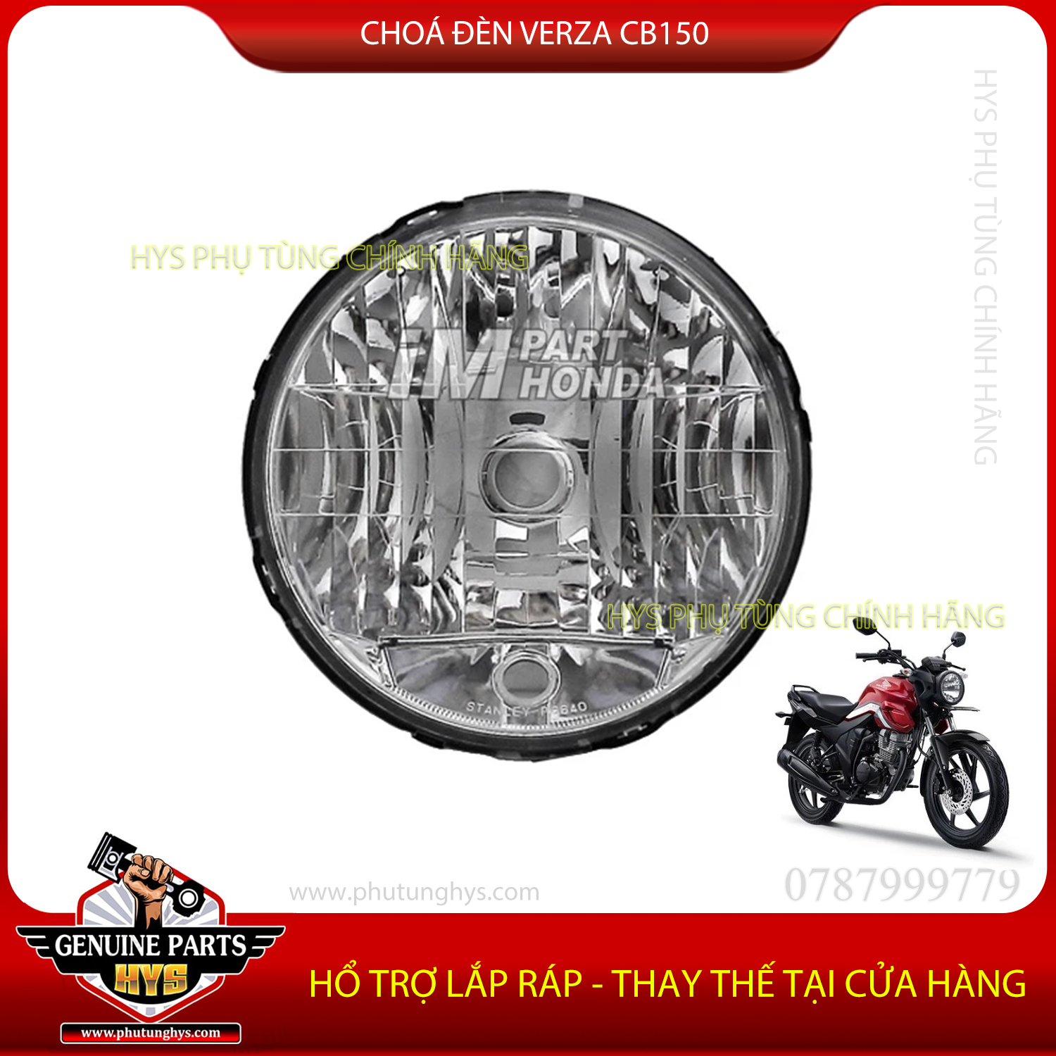 CHÓA ĐÈN PHA ĐÈN VERZA CB150