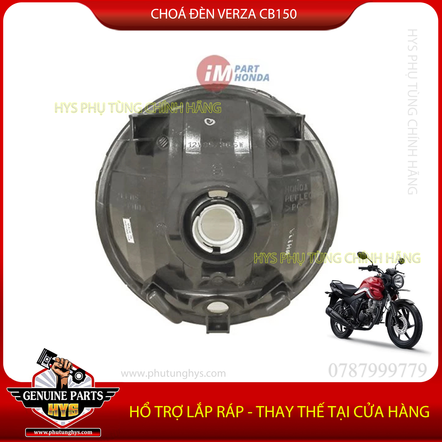 CHÓA ĐÈN PHA ĐÈN VERZA CB150