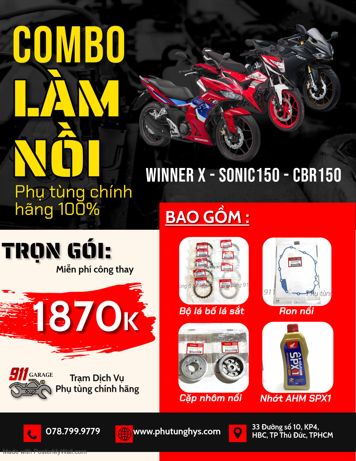 LÀM NỒI WINNER SONIC CBR