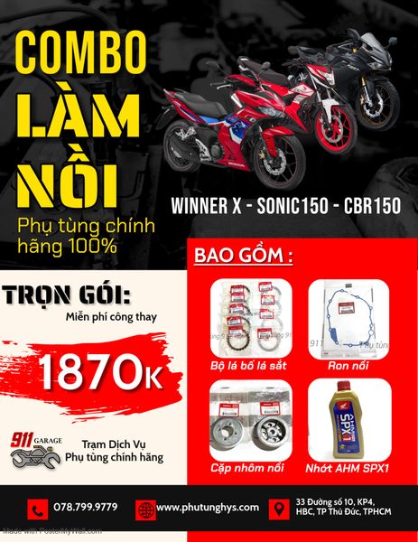 LÀM NỒI WINNER SONIC CBR