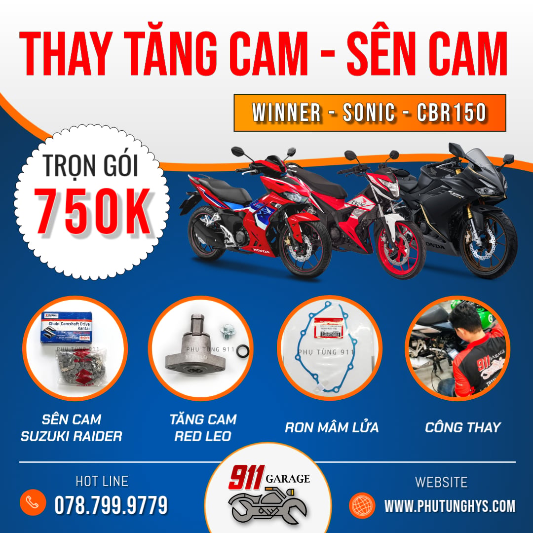 THAY SÊN CAM TĂNG WINNER SONIC CBR