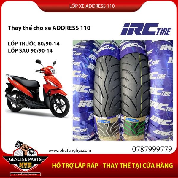 LỐP XE ADDRESS IRC
