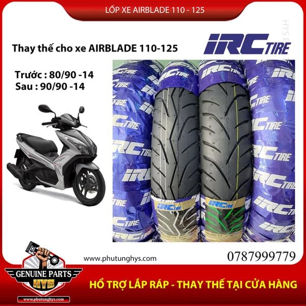 LỐP XE AIRBLADE 110 - 125 IRC