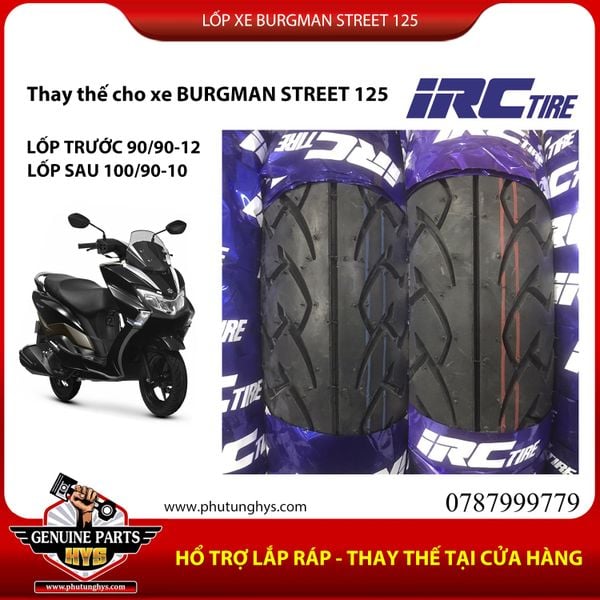 LỐP XE BURGMAN STREET 125 IRC