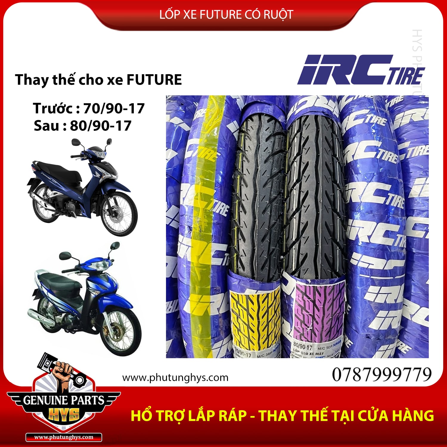 LỐP XE FUTURE IRC (CÓ RUỘT) NR69