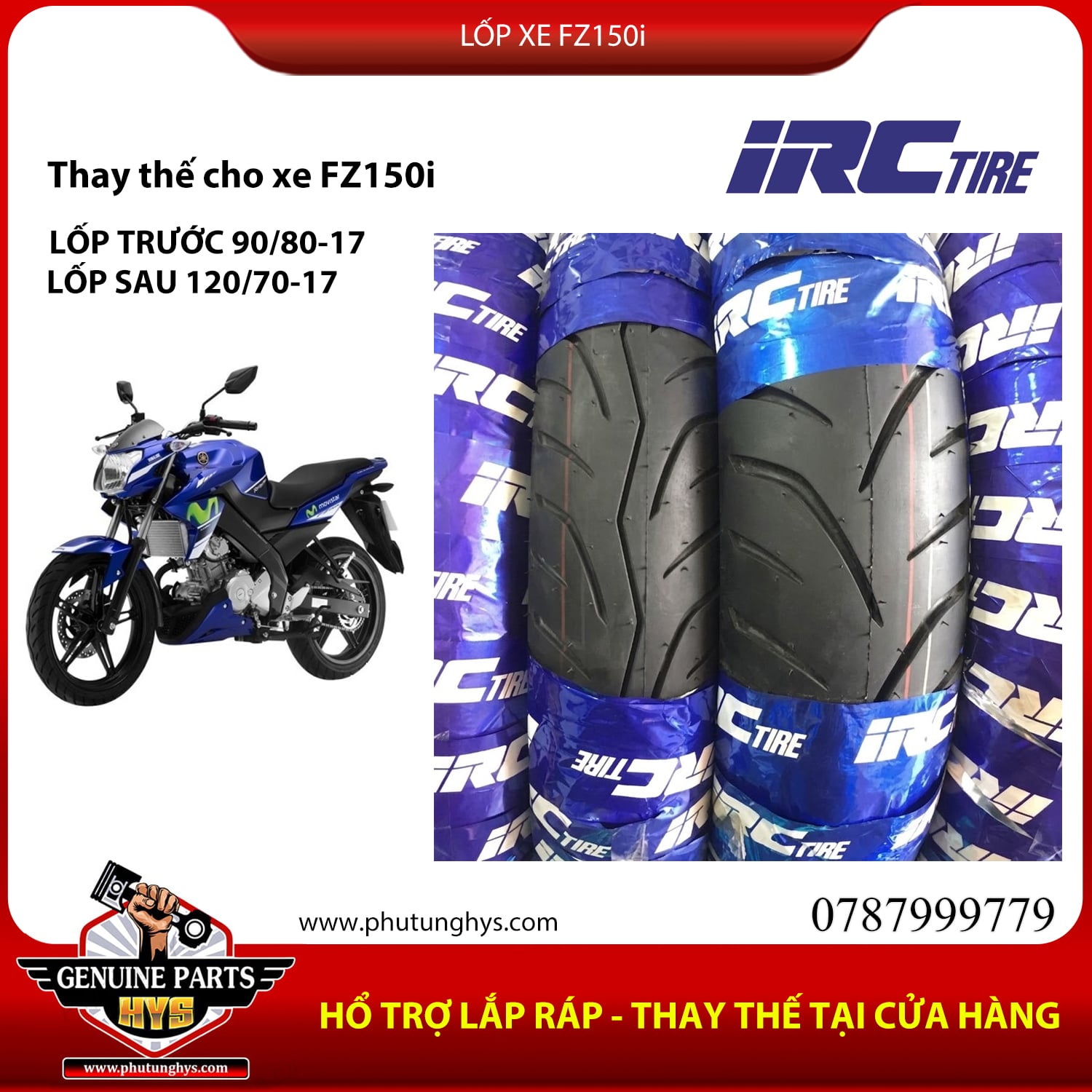 LỐP XE FZ150i IRC