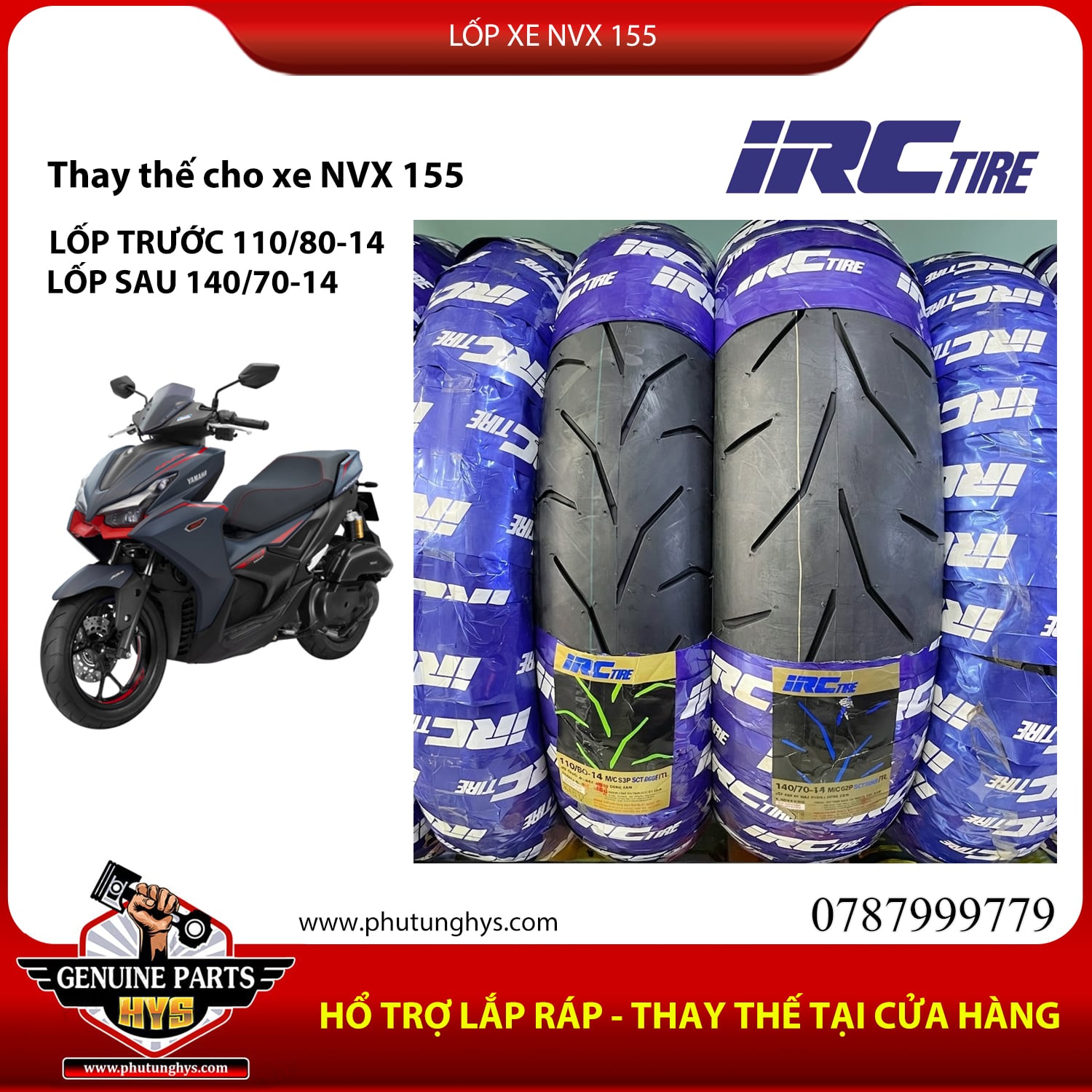 LỐP XE NVX 155 IRC