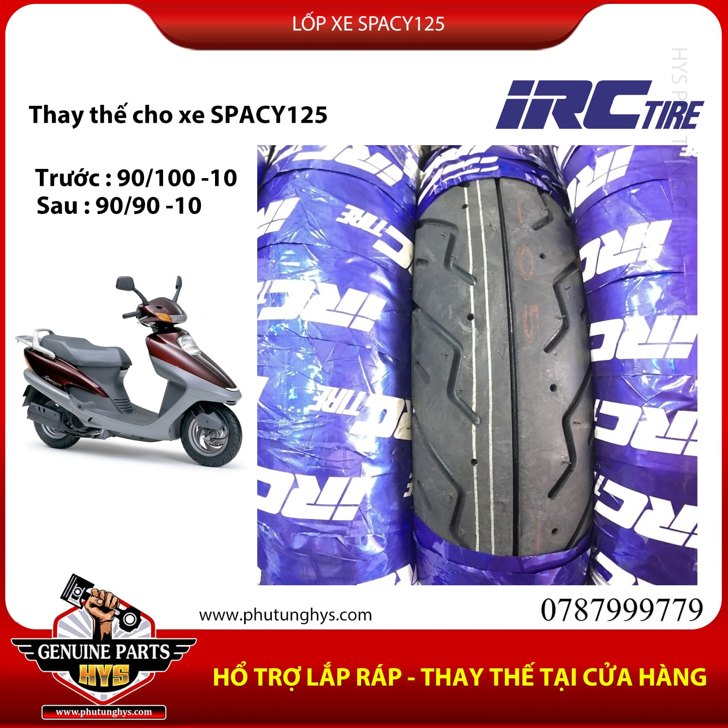 LỐP XE SPACY125 IRC