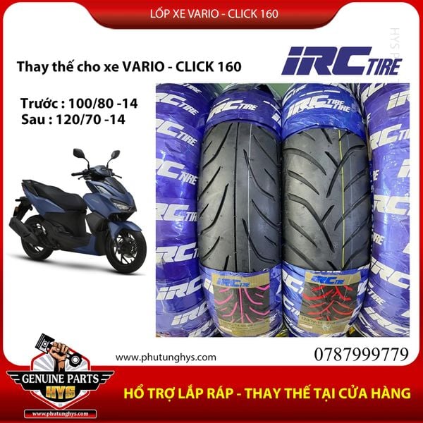 LỐP XE VARIO - CLICK 160 IRC