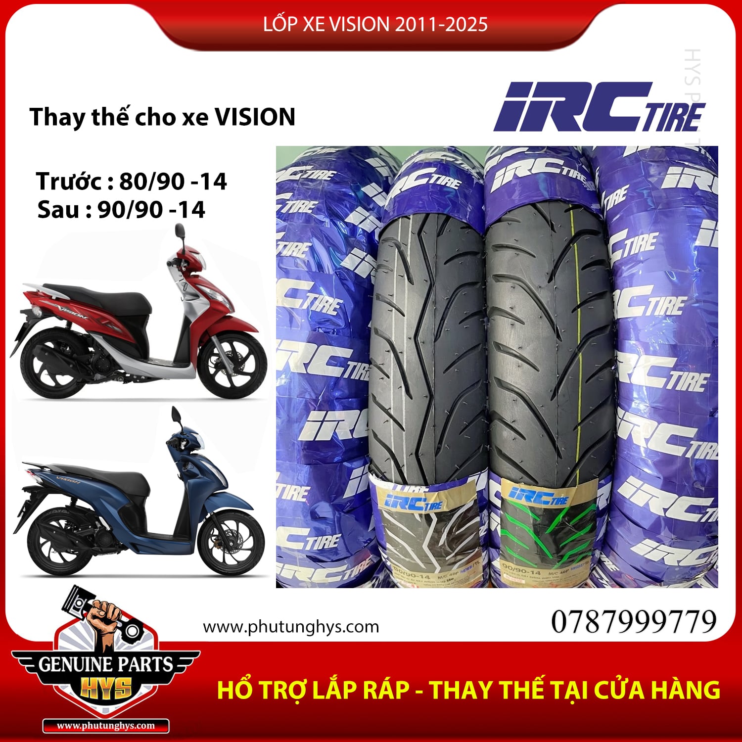 LỐP XE VISION IRC