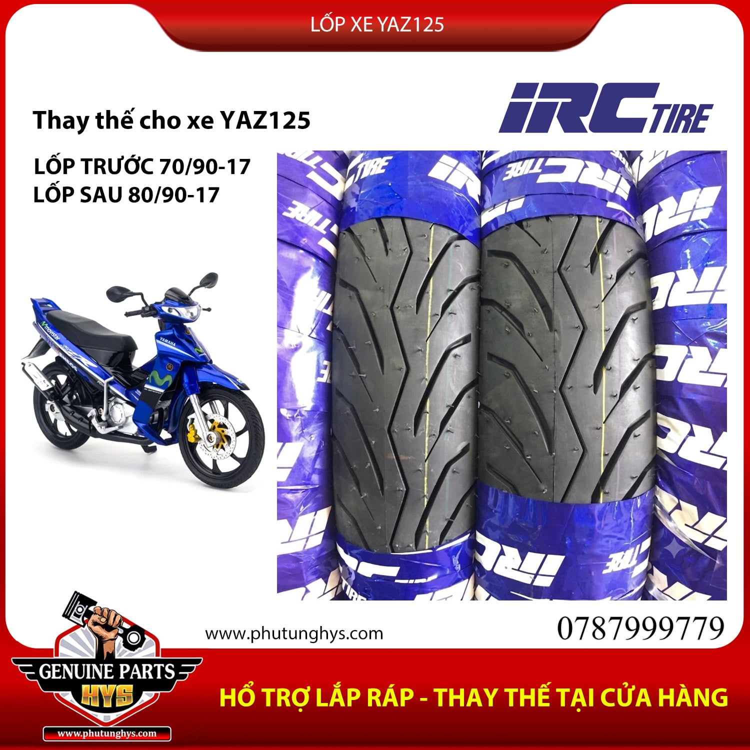 LỐP XE YAZ125 IRC