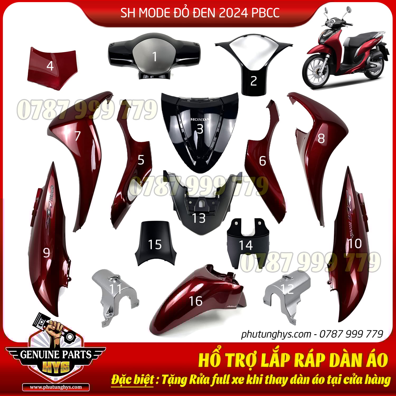 DÀN ÁO SH MODE ĐỎ ĐEN 2024 PHIÊN BẢN CAO CẤP