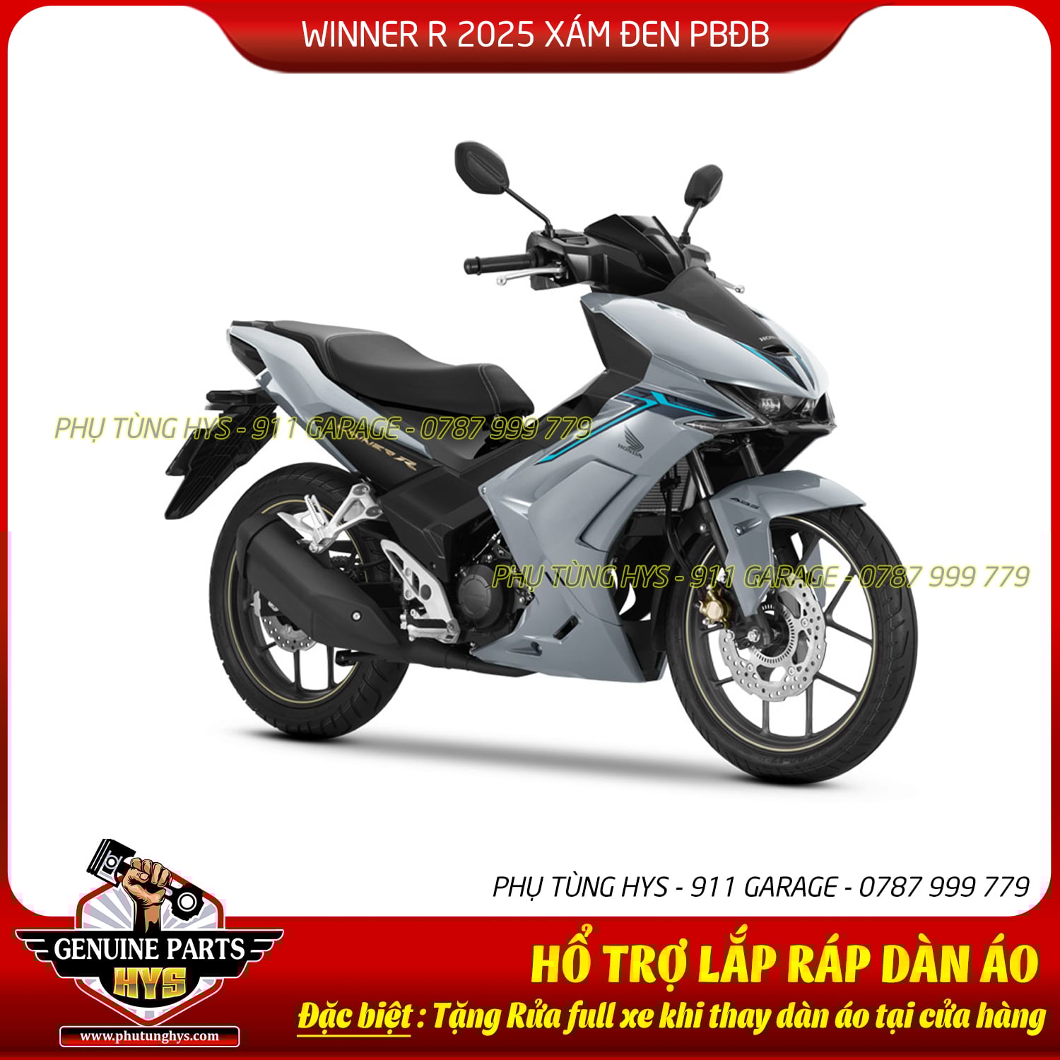 DÀN ÁO WINNER R 2025 XÁM ĐEN PHIÊN BẢN ĐẶC BIỆT
