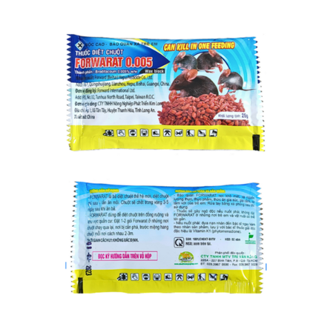  Thuốc Diệt Chuột FOWARAT dạng hạt gạo, gói 25g Cty Trí Văn Nông. 