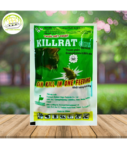  Thuốc diệt chuột KillRat thế hệ mới 0.005% 1hộp/2gói Cty Trí Văn Nông. 