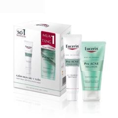  Eucerin Gel Giảm Mụn 40ml + Gel Rửa Mặt Cho Da Nhờn Mụn 75ml 