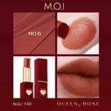 Son Môi Sáp M.O.I Velvet Matte Lipstick Queen Of Rose No.6 Strong Nude. 