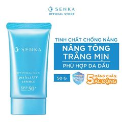  Tinh Chất Chống Nắng Nâng Tông Sáng Mượt Da Dầu Senka Perfect UV Essence SPF50+ PA++++ 50g. 